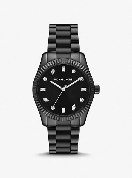 michael kors black face womens watch|Lexington Pavé Black.